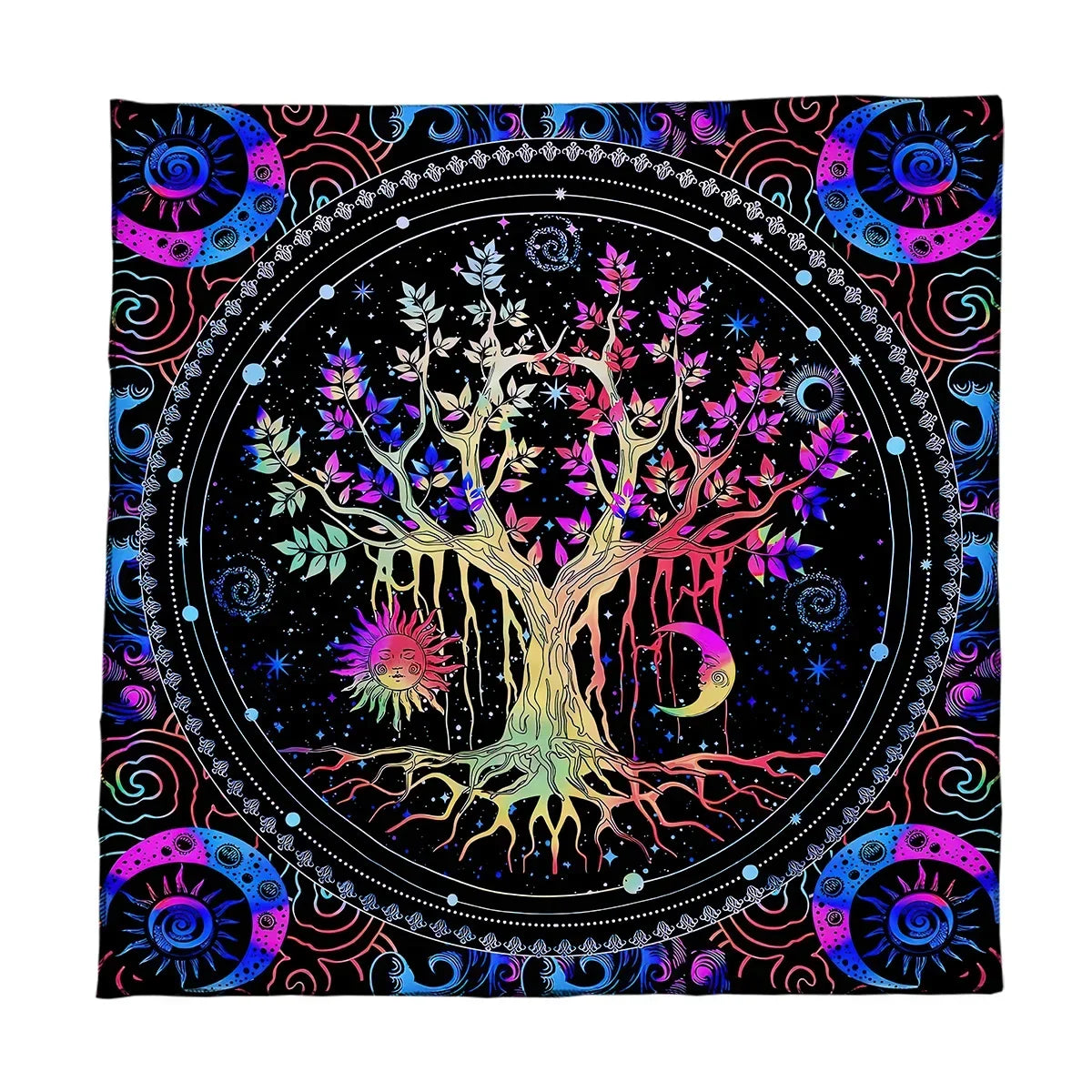 Triple Moon Raven Altar Cloth
