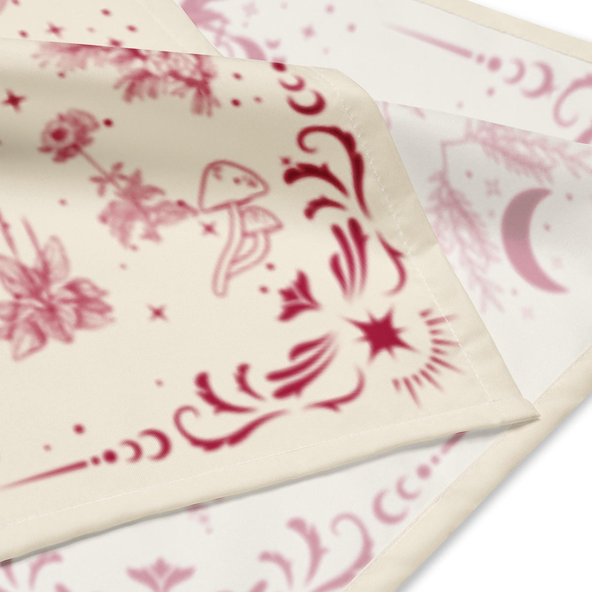 Witch Accessories Red Pentagram Bandana Lunamoth Wiccan Headwrap Altar Cloth Headscarf Nature Witch Practical Magic Witchy Occult Clothing