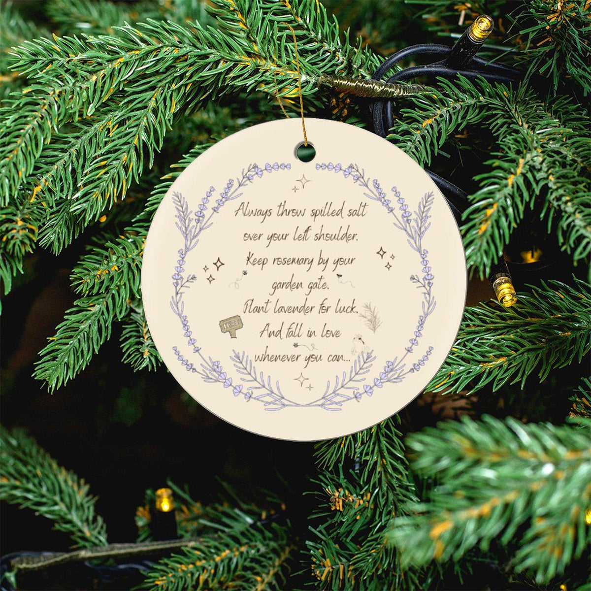 Perfect Gift for Practical Magic Enthusiast Spell Ornament Witchy Gift for the Holidays Witchy Pagan Winter Solstice Gift for Witch Bestie