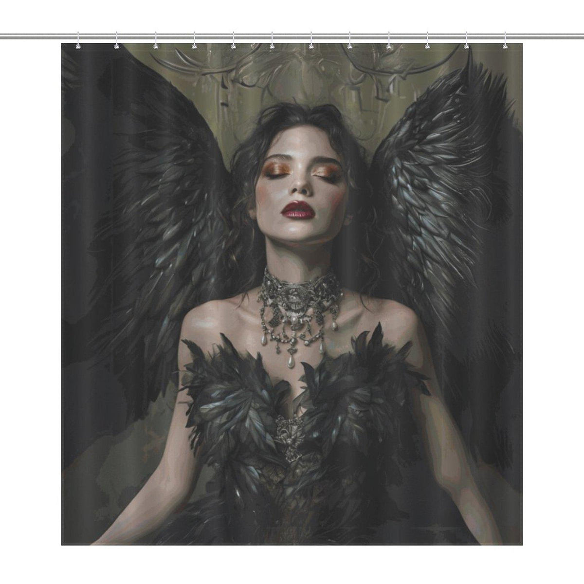 Goddess Lilith Shower Curtain: Witchy Whimsigoth Bathroom Decor
