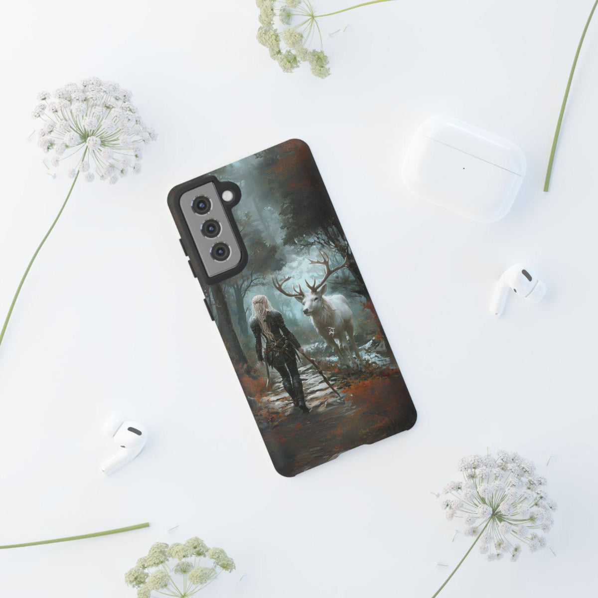 ACOTAR Inspired Samsung Tough Case: Aelin and Stag Fantasy Cover