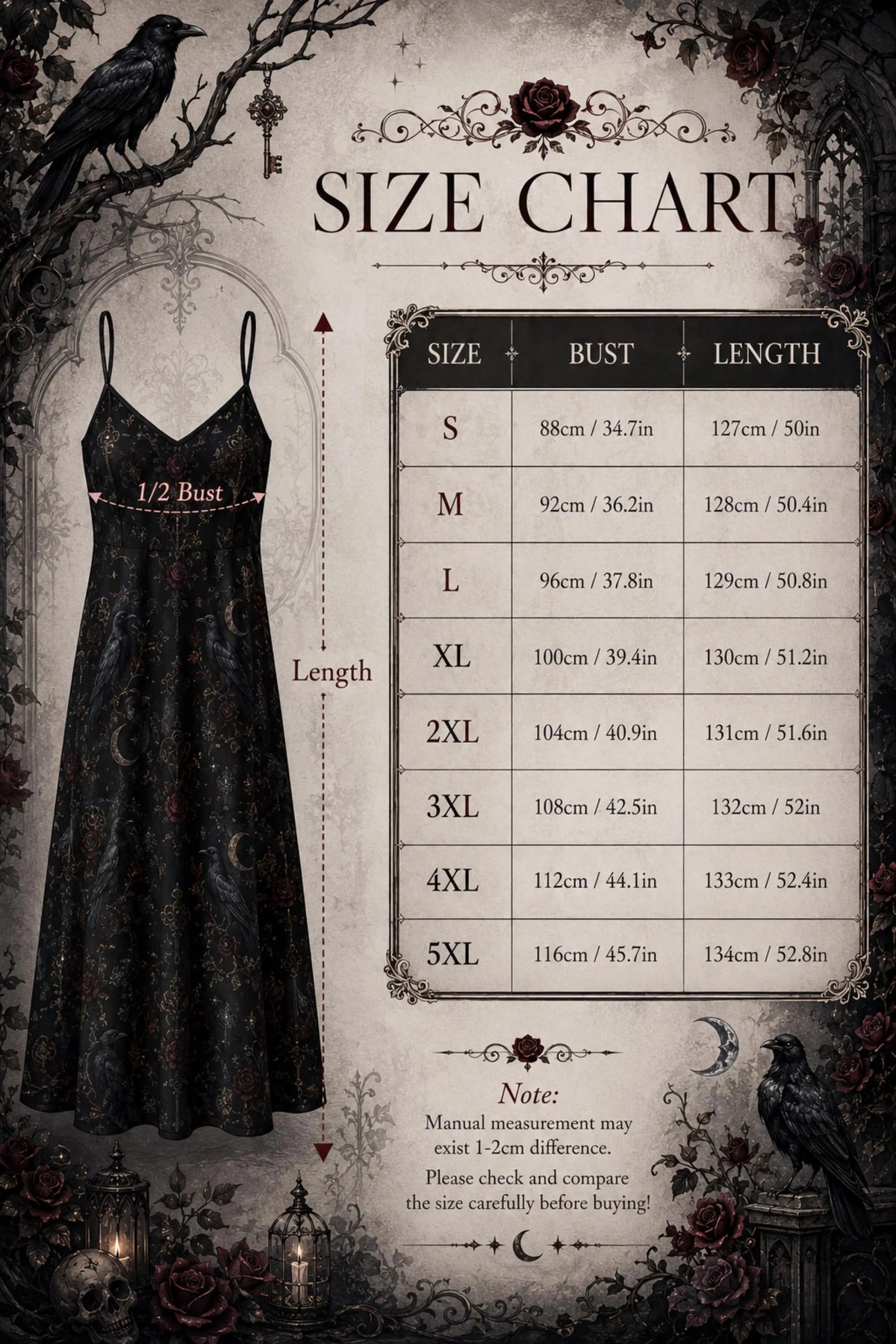 Dark Romance Celestial Crows Dress and Accessory Collection