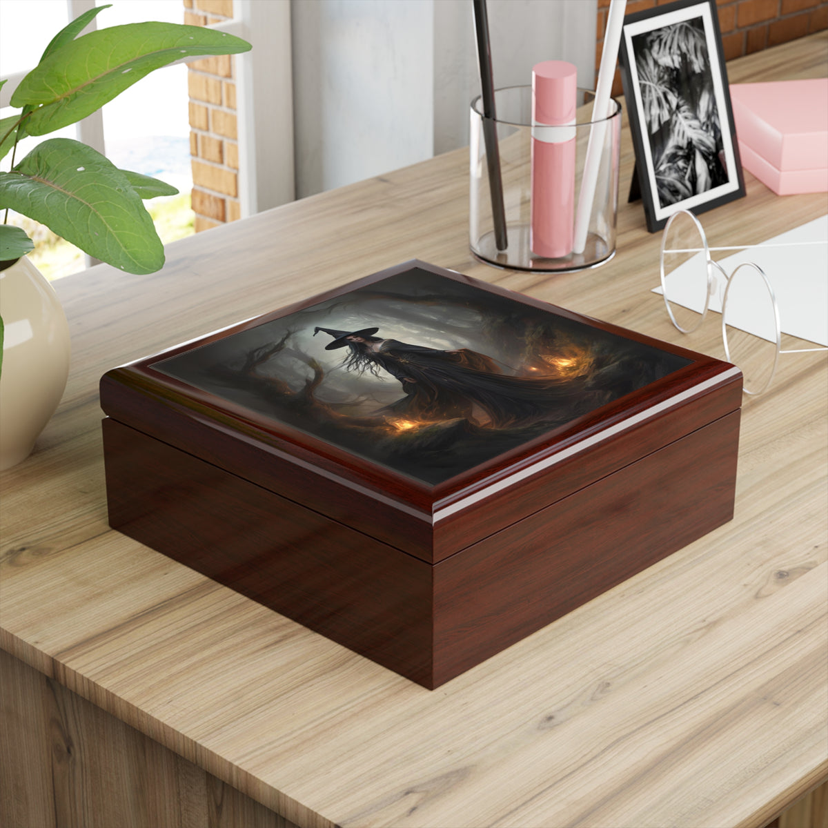 Witch Jewelry Box Magic Storage Case - Witchy Accessories Wiccan Trinket Holder