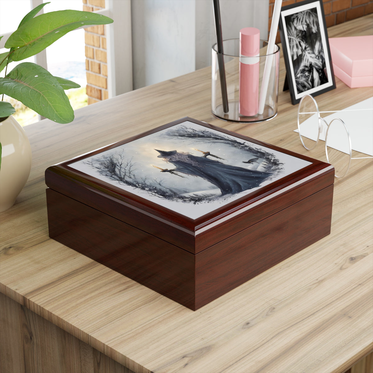 Winter Witch Keepsake Box: Whimsical Woodland Stash Box