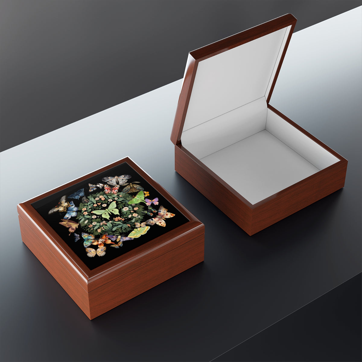 Luna Moth Jewelry Box: Witchcore Decorative Keepsake Storage