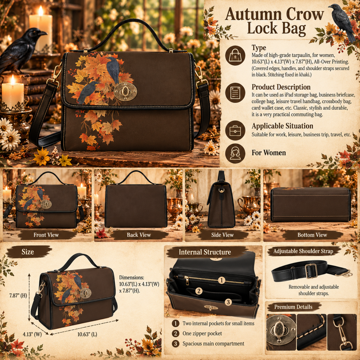 Autumn Leaves and Crow Collection