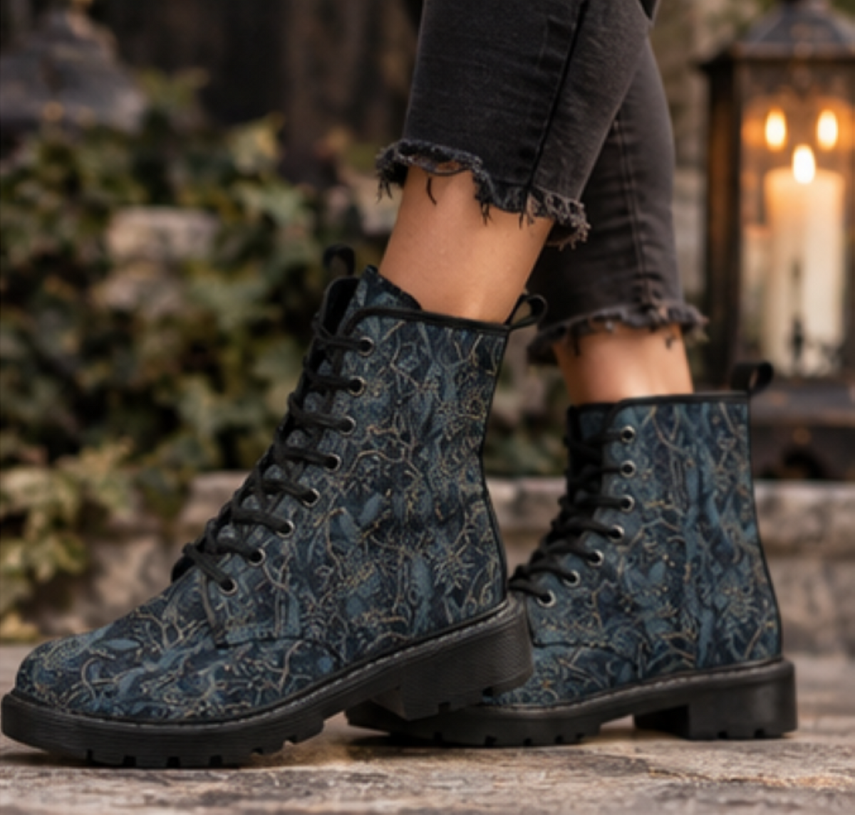 William Morris Inspired Crow Design Footwear
