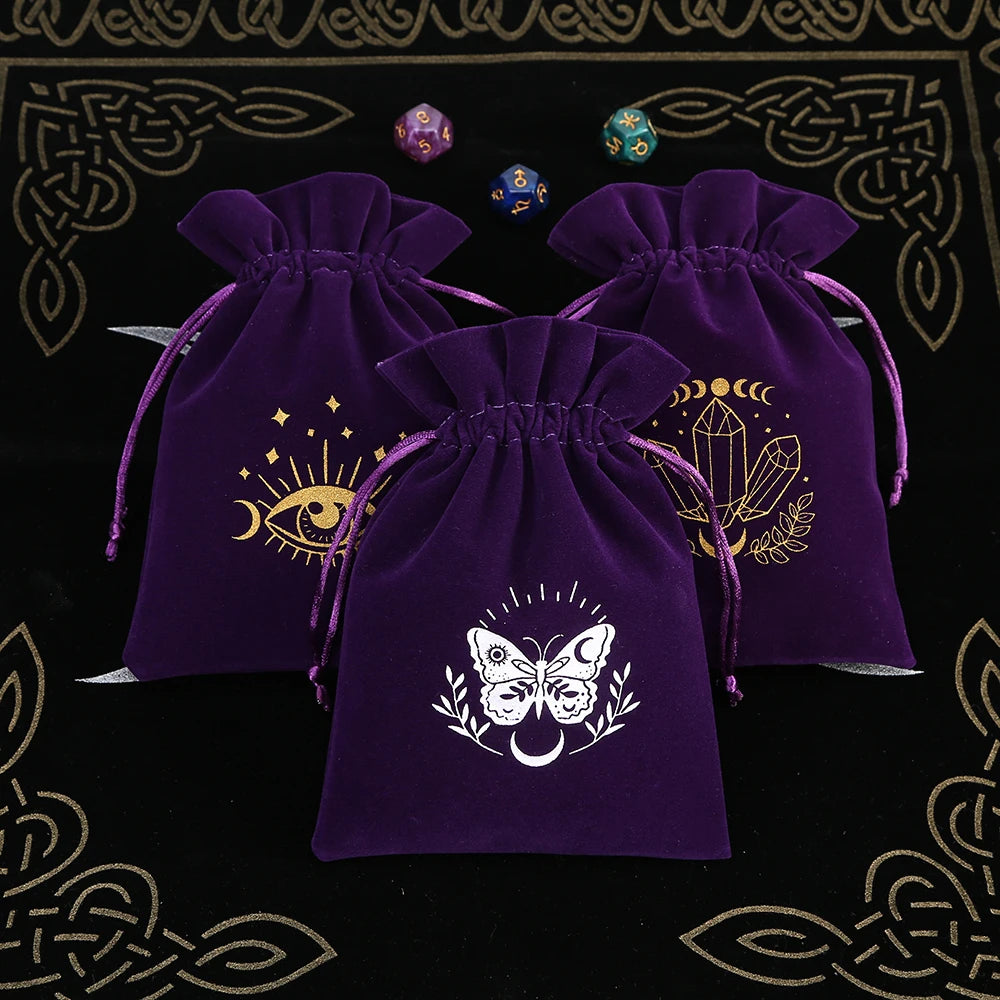 🔮 5-Piece Velvet Tarot & Witchcraft Storage Bag Set