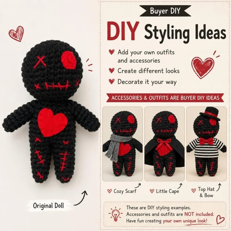Handmade Poppet Witchcraft Crochet Doll