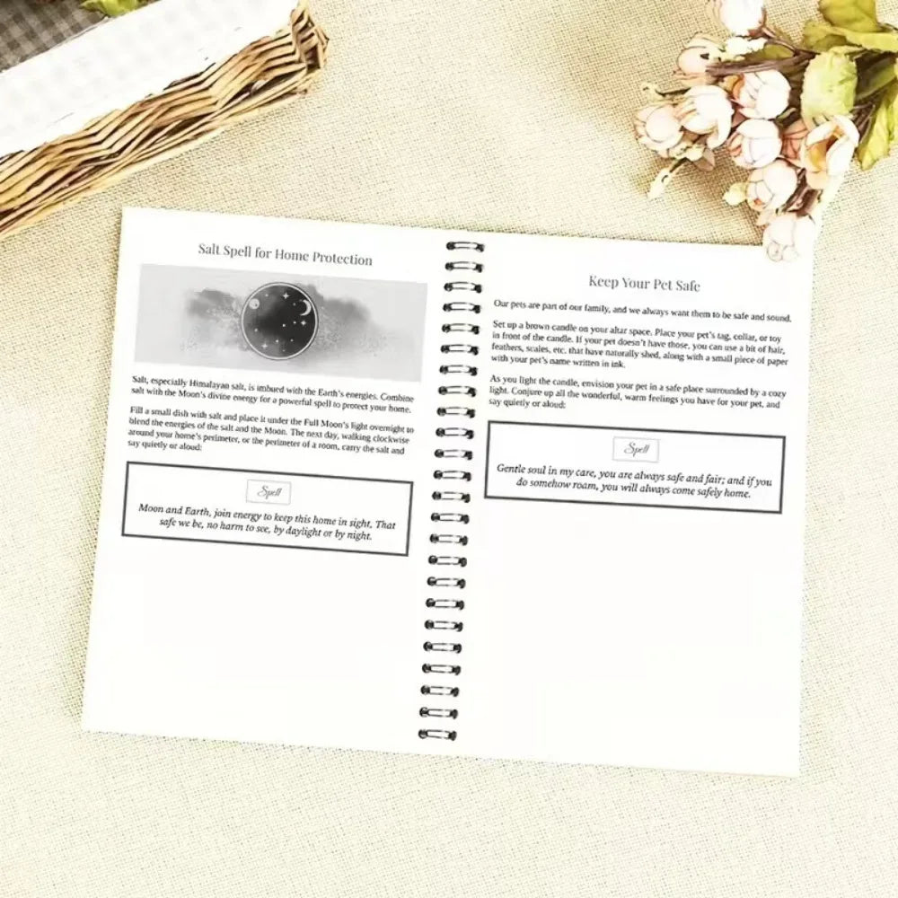 Old Witch Spells Book - Essential Tool for Witches & Wizard Beginners,  Perfect for Birthdays, Easter, Christmas, Halloween Gift