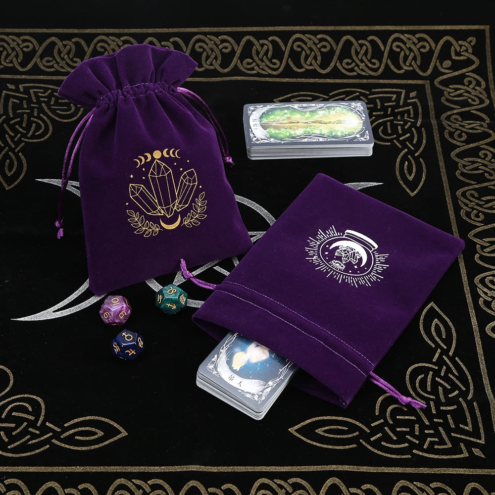 🔮 5-Piece Velvet Tarot & Witchcraft Storage Bag Set