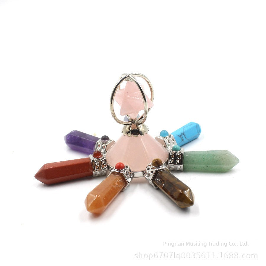 7 Stone Crystal Generator, Chakra Stones, Reiki Accessories- The Witchy Gypsy