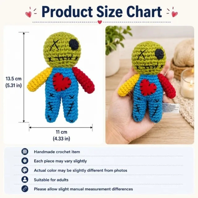 Handmade Poppet Witchcraft Crochet Doll