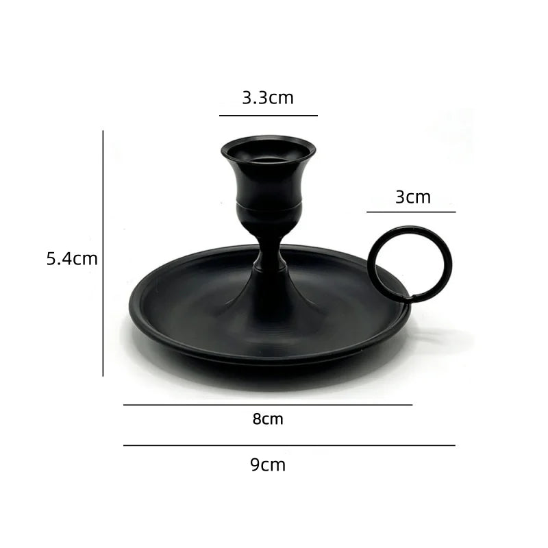 Metal Candle Holder Desktop Candlestick Adornment Candle Holder With Handle Centerpiece Dining Table Wedding Festive Decoration