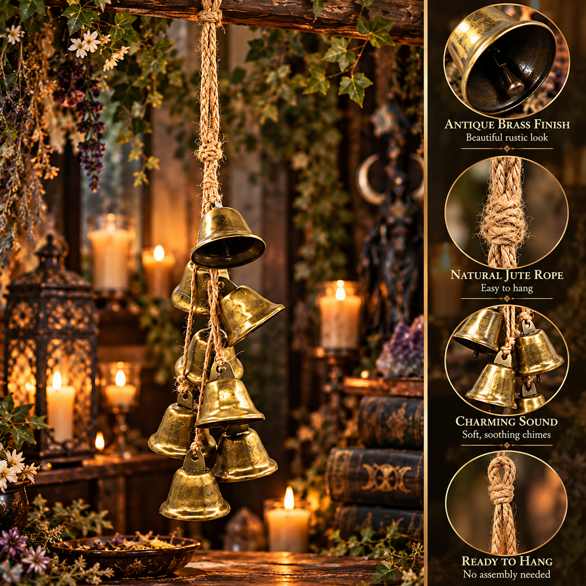 🔔 Witch Bells Protection Door Hanger 🌙