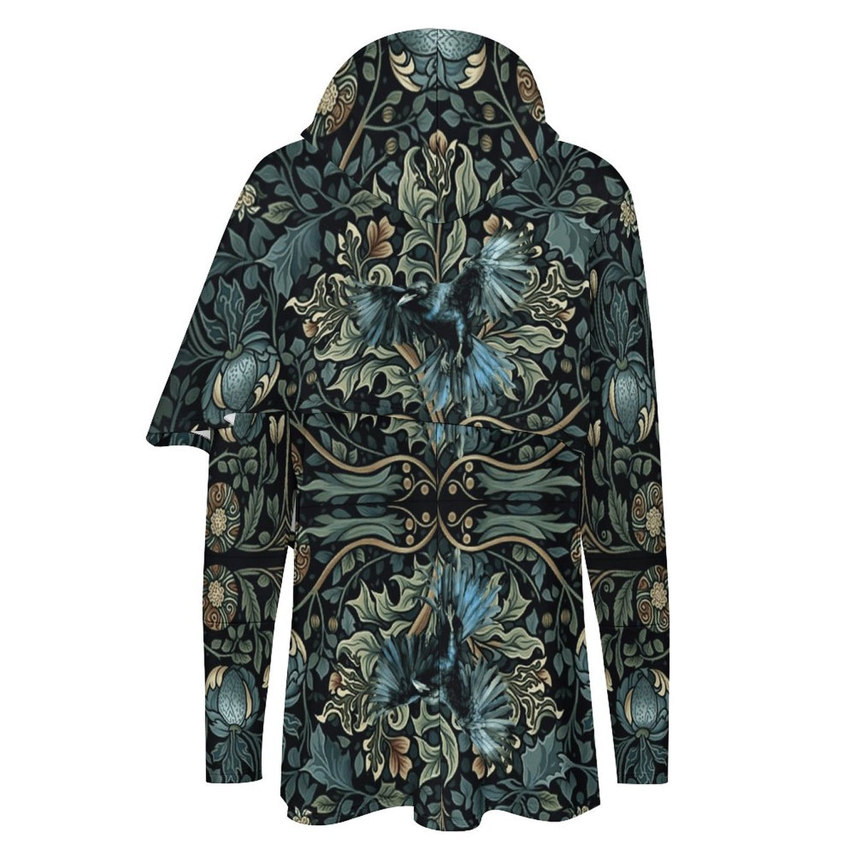 230gsm Poncho-style Long Sleeve Women Hoodie with Irregular Hem DS001 (All-Over Printing)