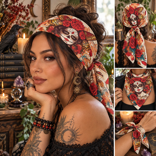 Day of the Dead Sugar Skull Bandana