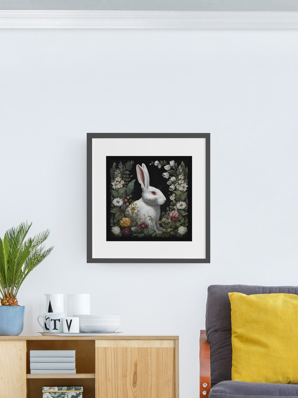 Dark Cottagecore Rabbit Gothic Floral Design Collection