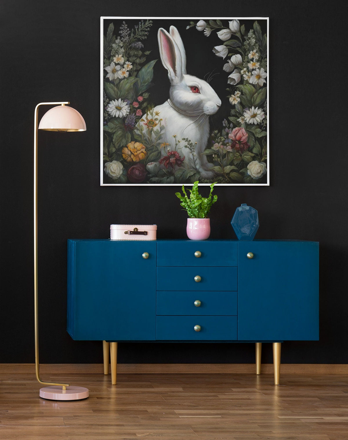 Dark Cottagecore Rabbit Gothic Floral Design Collection