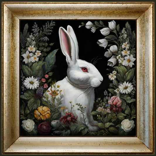 Dark Cottagecore Rabbit Gothic Floral Design Collection