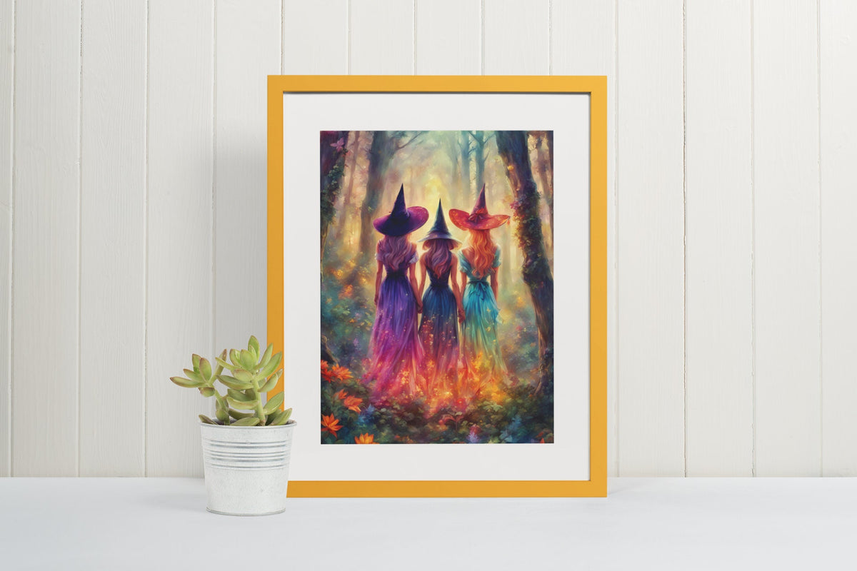 Ethereal Witches Mystical Forest Scene Design Collection