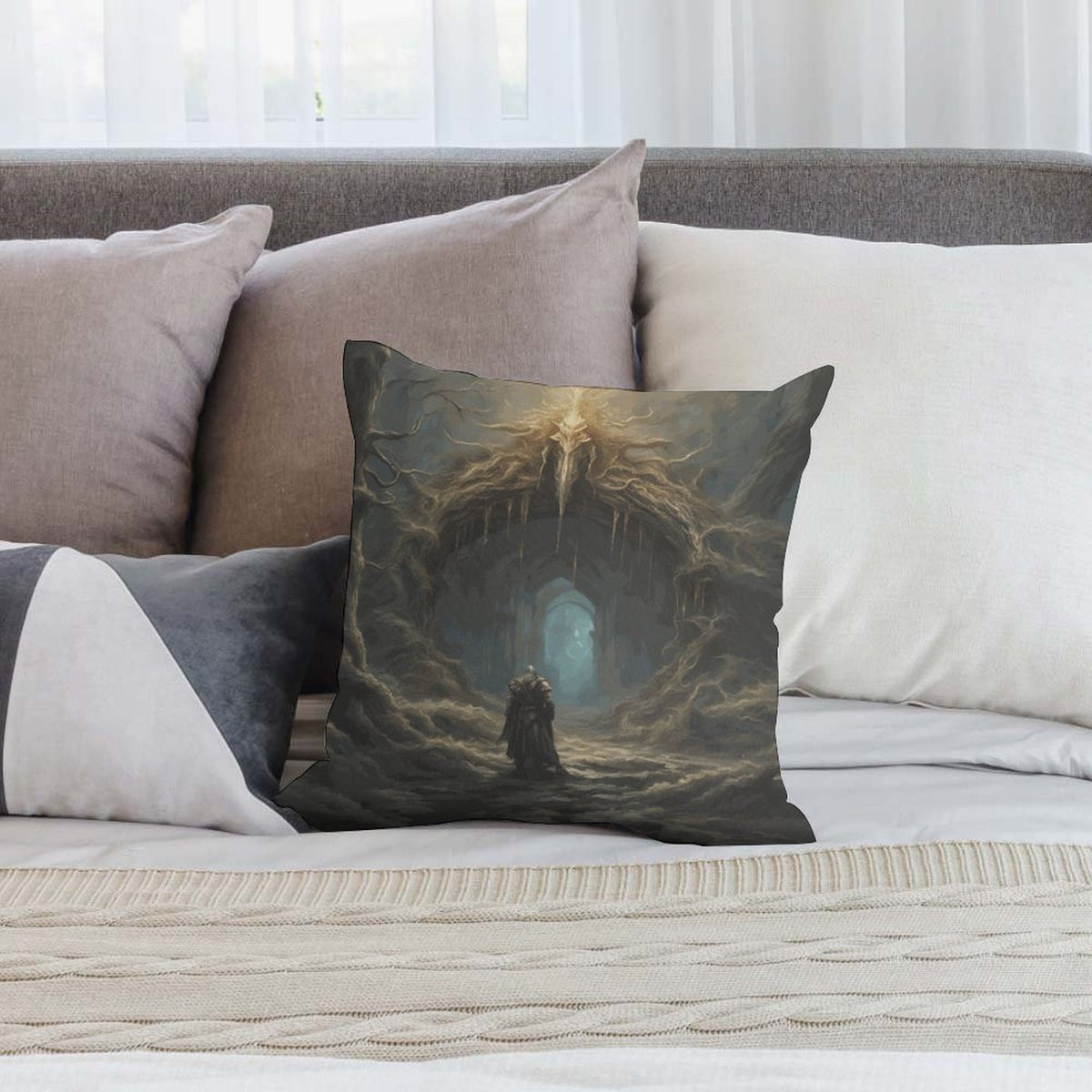 Elden Ring Square Plush Throw Pillow Cover