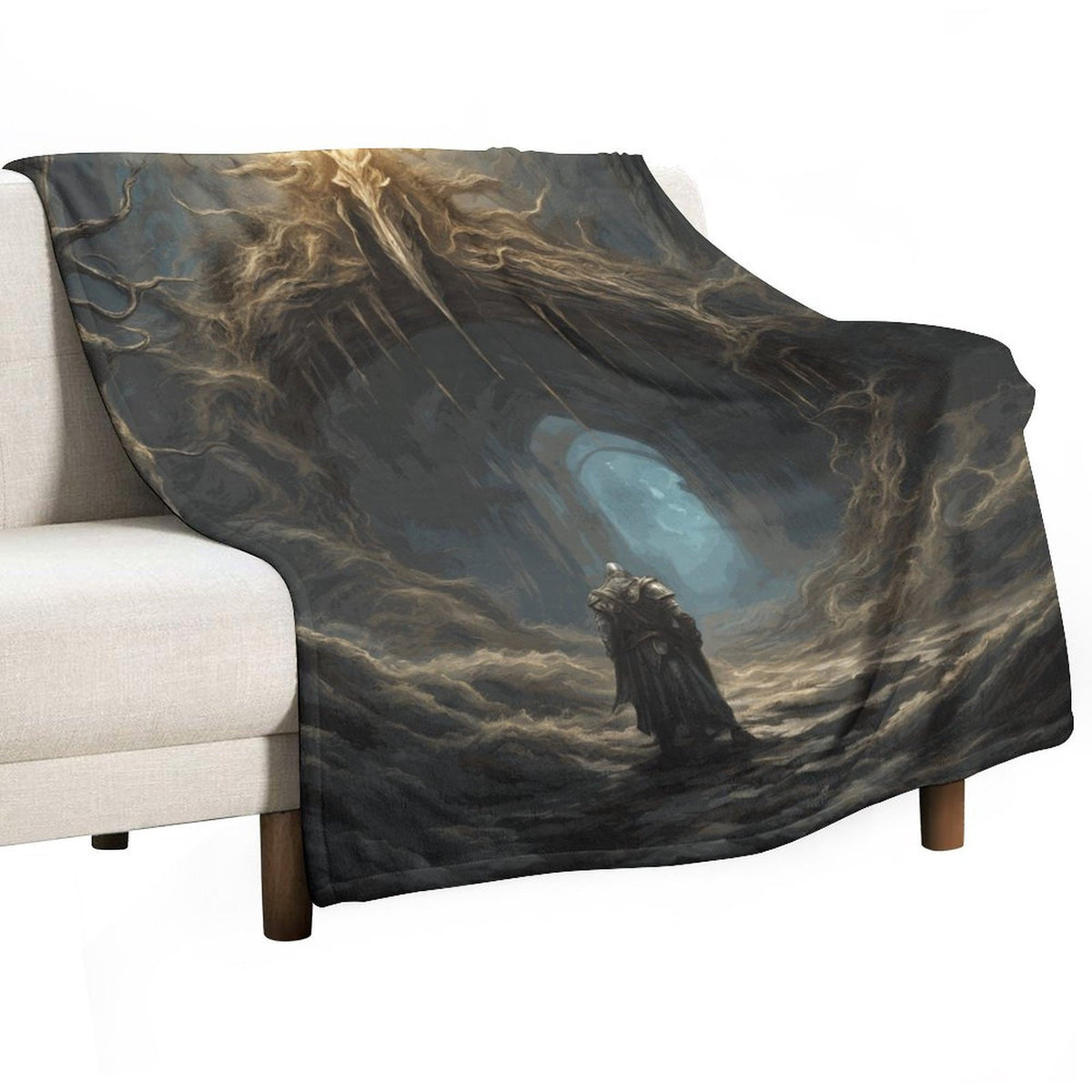 Elden Ring Gamer Flannel Blanket Gift Idea for the Holidays Boyfriend Fantasy Game Tapestry Throw Wall Decor for Bedroom Son Birthday Gift
