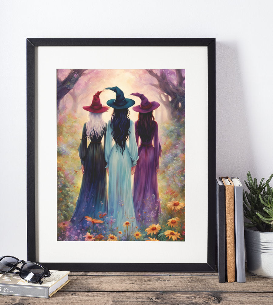 Mystical Witch Sisters Solstice Coven Design Download