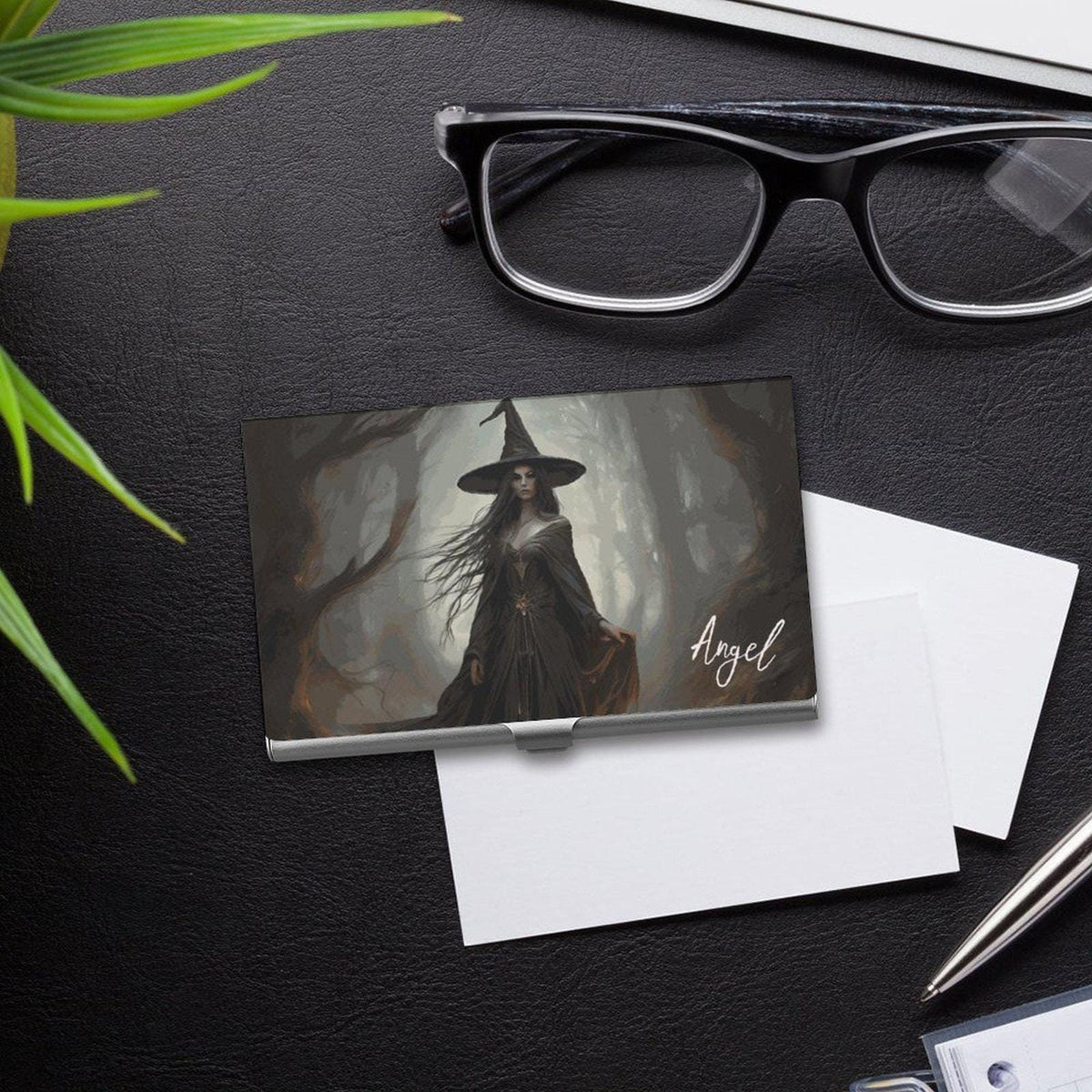 Witch Business Card Holder Personalized Gift
