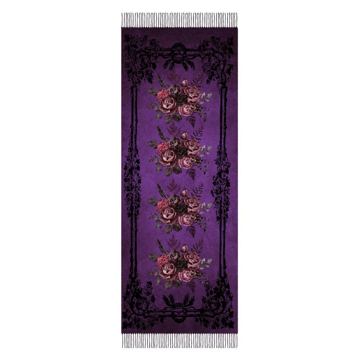 Dark Romance Gothic Gift for Holiday Winter Scarf Gift for Mom Witchy Shawl for Pagan Festival Romantic Victorian Soft Habotai Pashmina Wrap