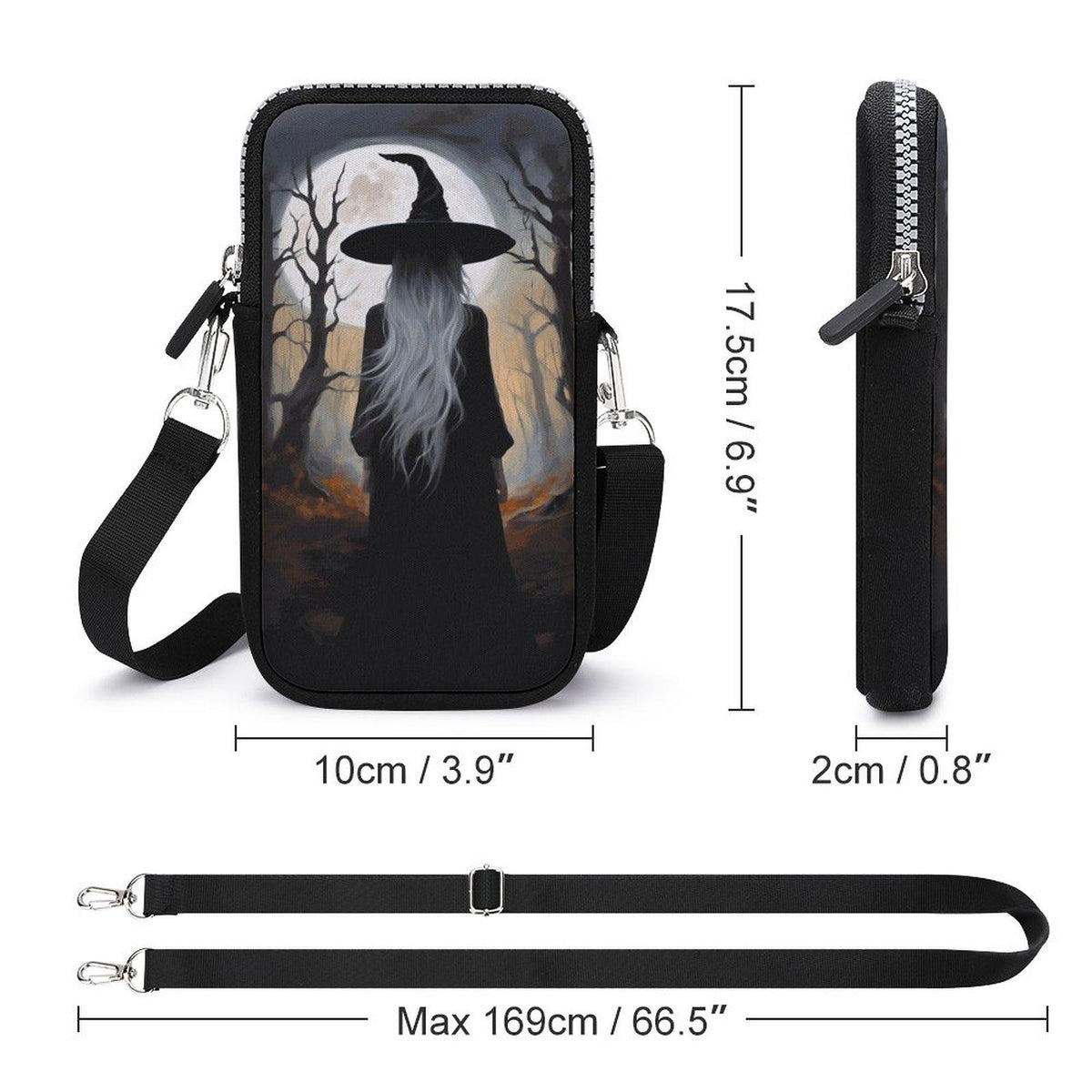 Witch Cell Phone Crossbody Pouch Personalized Phone Purse