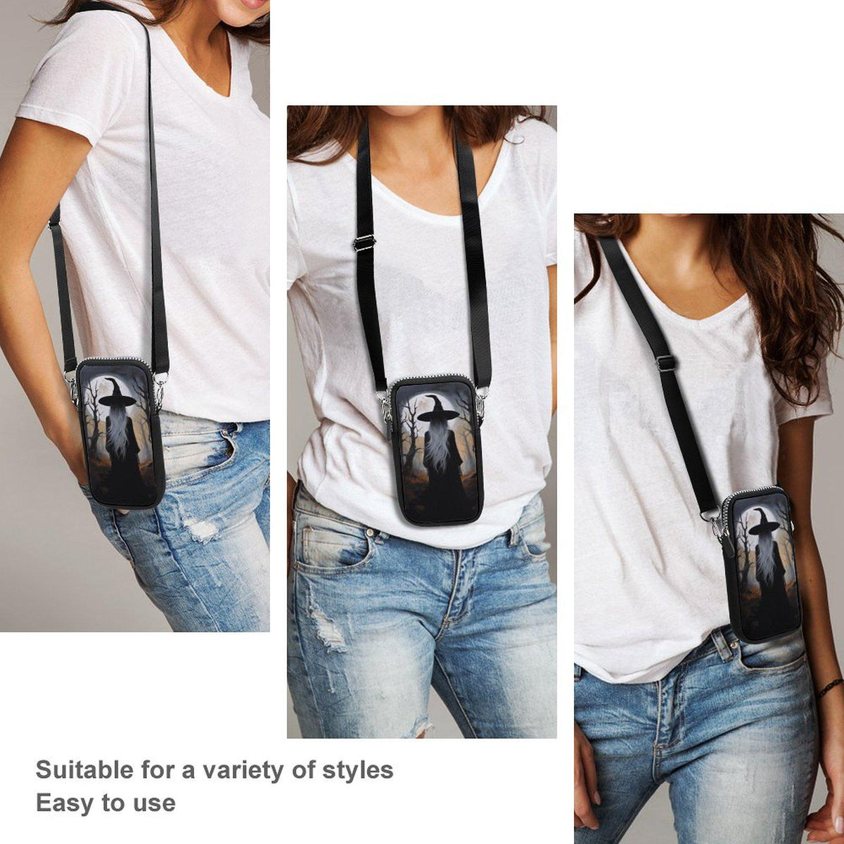 Witch Cell Phone Crossbody Pouch Personalized Phone Purse