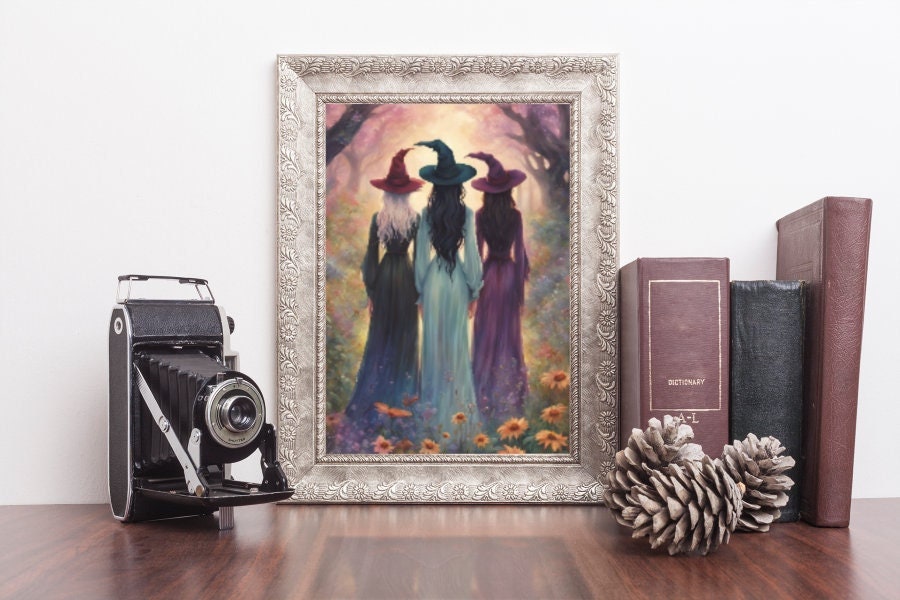Mystical Witch Sisters Solstice Coven Design Download