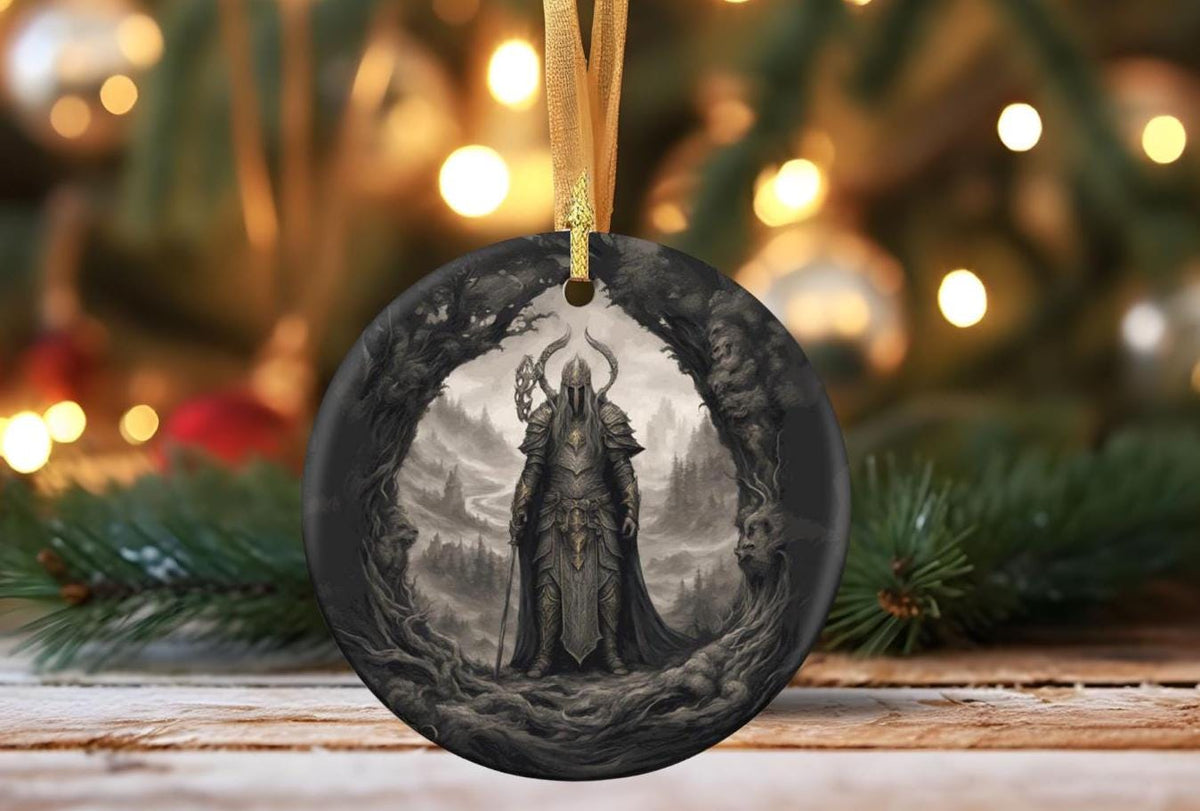 Great Gift Idea for Gamer Elden Ring Warrior King Christmas Season Ornament Dark Souls Gothic Video Game Decor Gift for Son for the Holidays