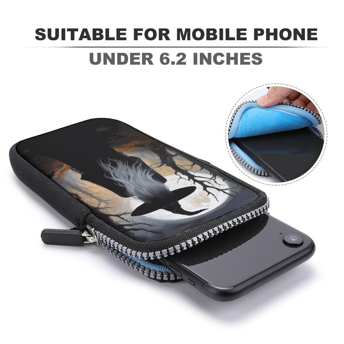 Witch Cell Phone Crossbody Pouch Personalized Phone Purse
