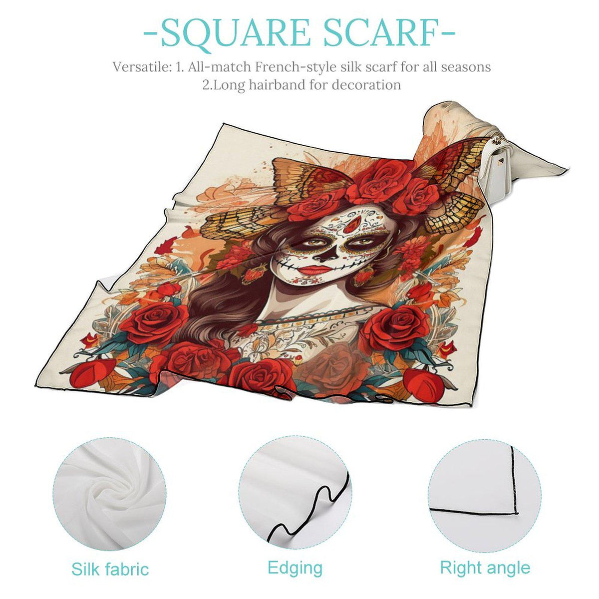 Day of the Dead Sugar Skull Bandana
