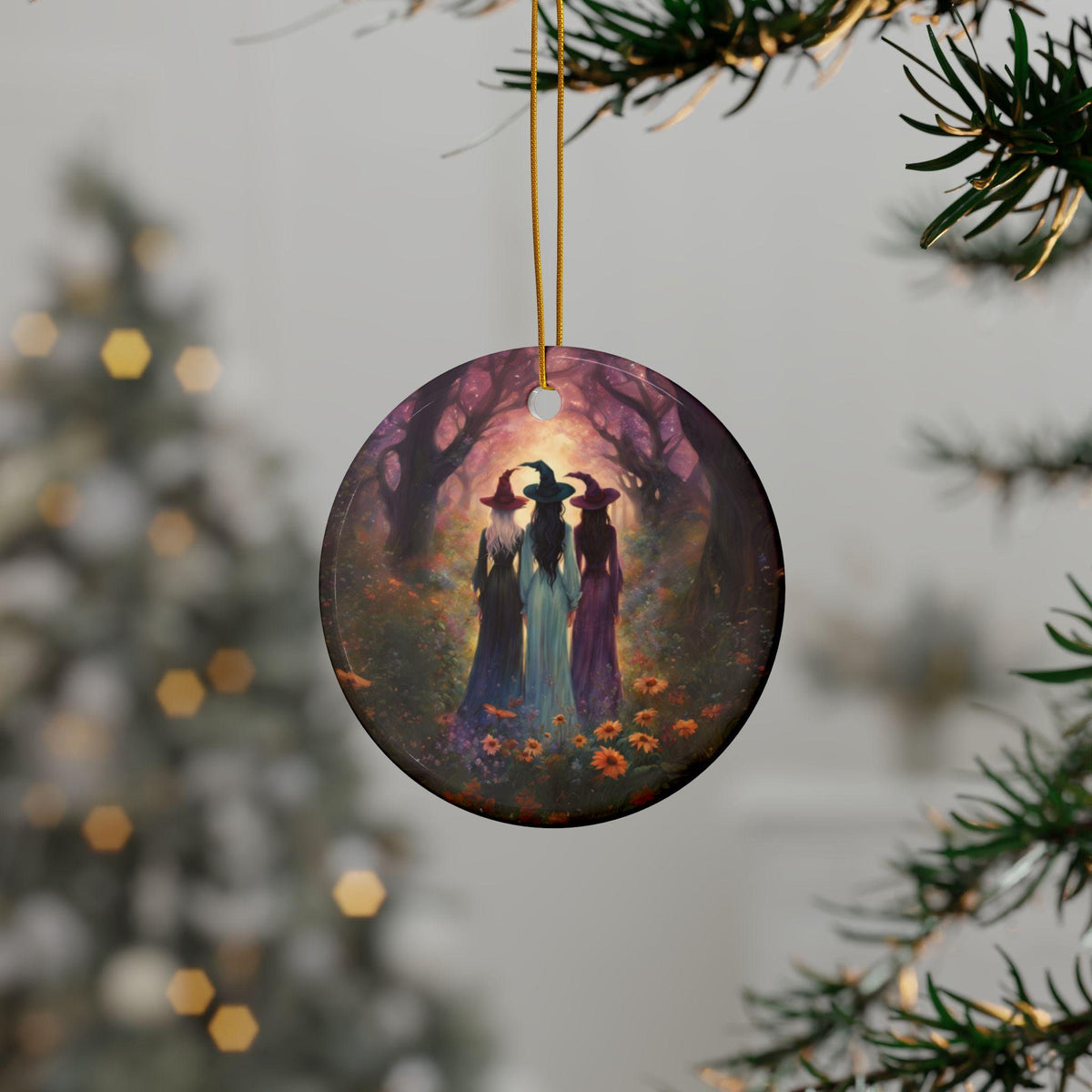 Witchy Christmas Gift Idea for Mom Witch Bestie Coworker Gift for the Holidays Fall Host Gift for Halloween Sisterhood Witches Xmas Ornament