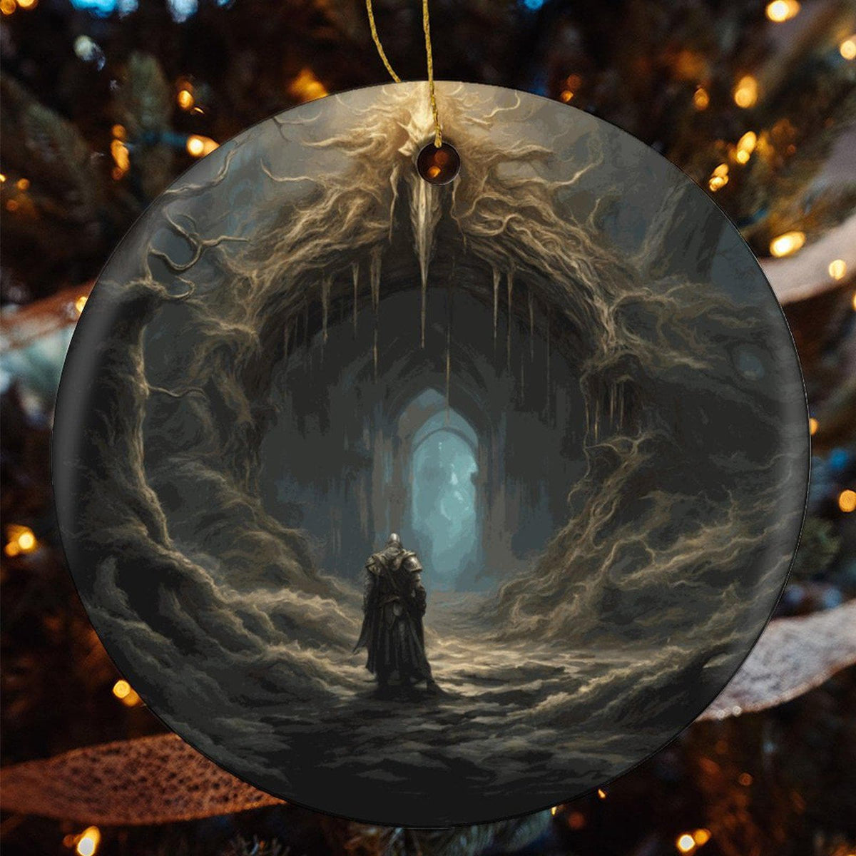 Dark Souls Video Gamer Merch Gift Idea Elden Ring Christmas Ornament Age of Sigmar Fantasy Gamer Decor nerdy gift Gothic Home Accessory