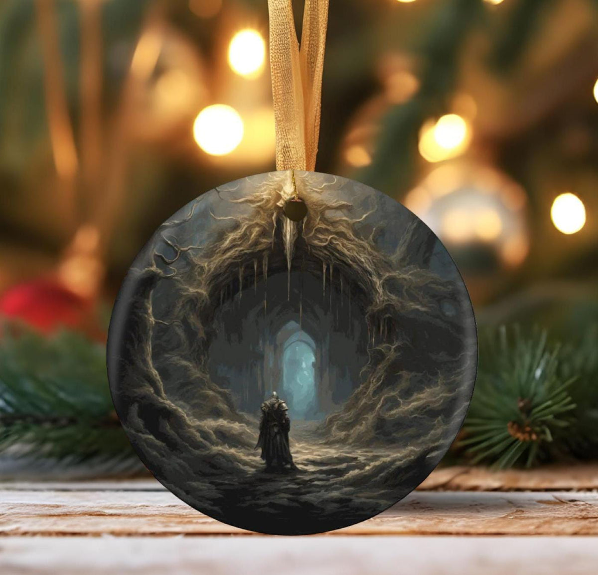 Dark Souls Video Gamer Merch Gift Idea Elden Ring Christmas Ornament Age of Sigmar Fantasy Gamer Decor nerdy gift Gothic Home Accessory