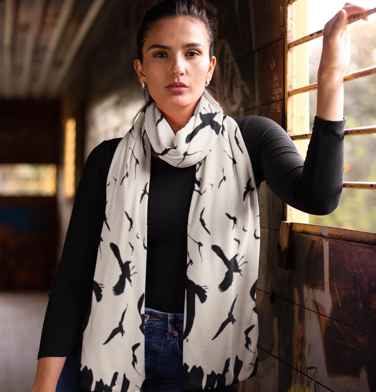 Goth Winter Murder of Crows Wiccan Cape Raven Witch Gift Shawl Wrap Witchy Alt Clothing Flock of Birds Gothic Accessories Pagan Gift for Her