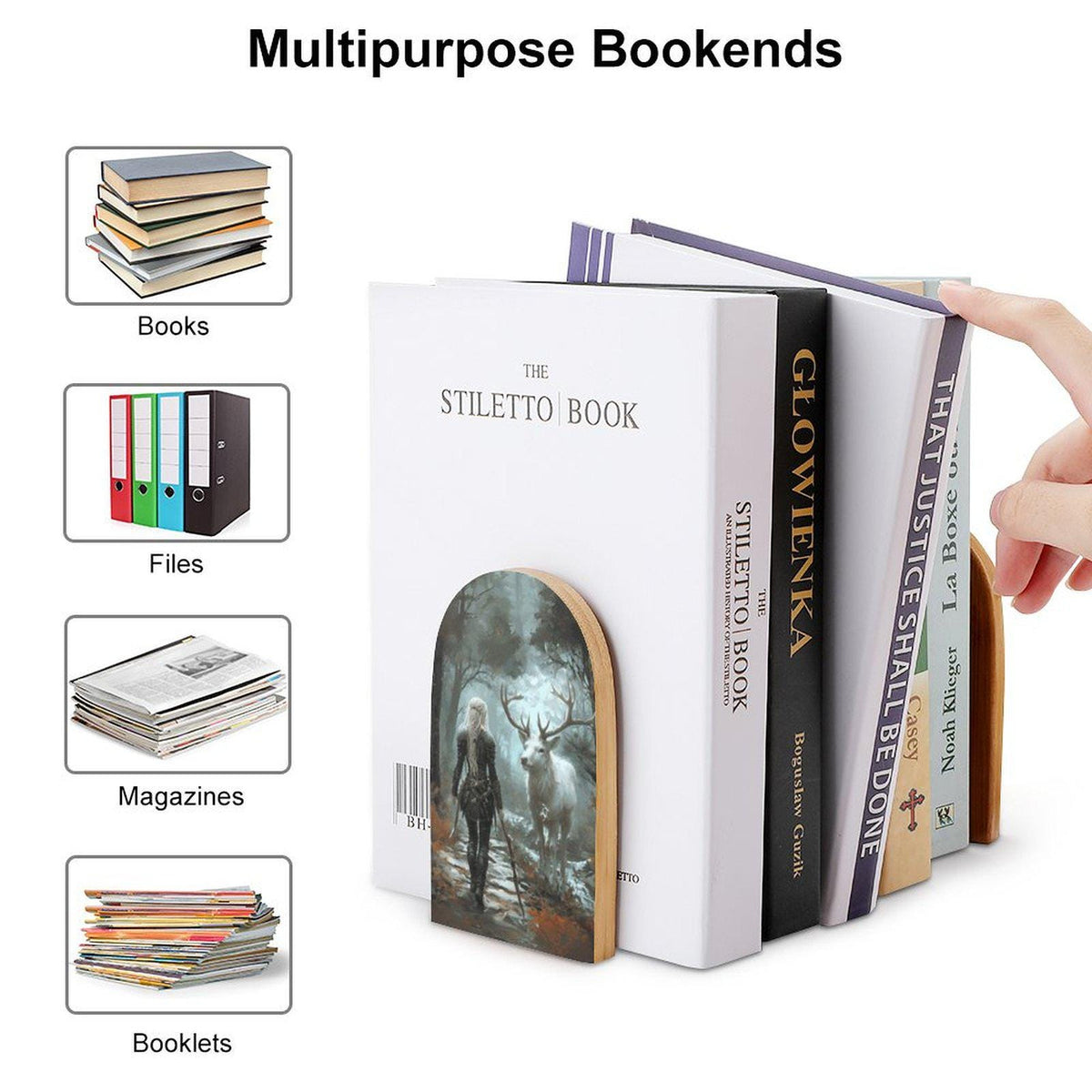 Reading Nook Decor Book Nook Book Gifts Throne of Glass Merch Bookish Gift for Sarah J Maas Fans Manon Blackbeak Wood Bookend Acotar Fantasy