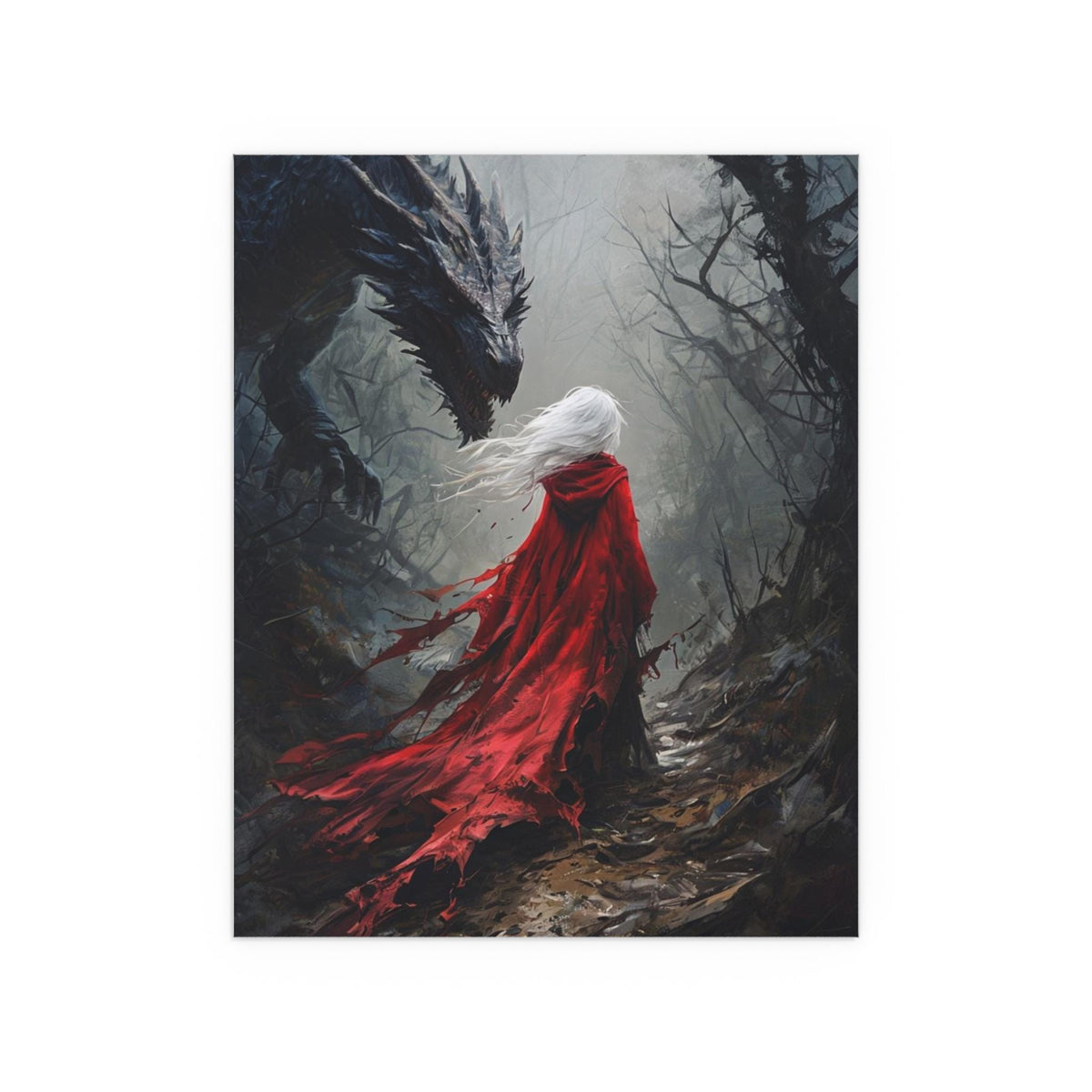 Manon and Dragon Silk Poster: Throne of Glass Inspired Fantasy Art Fierce Artwork Sarah J. Maas Acotar Merch Book Nook Booktok Literary Gift