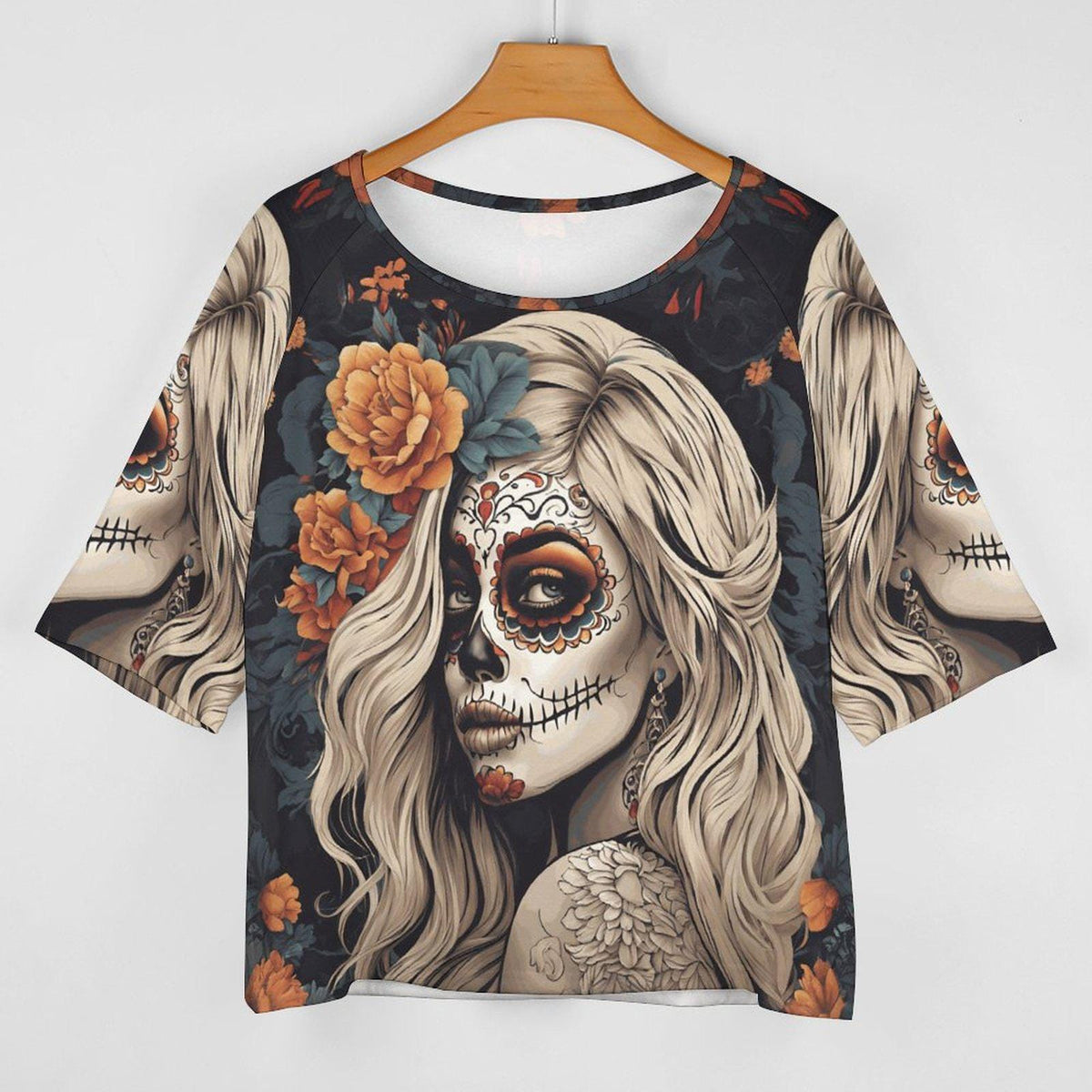 Mexican Mama Floral Skull Day of the Dead Dia de los Muertos Flower Sugar Skull