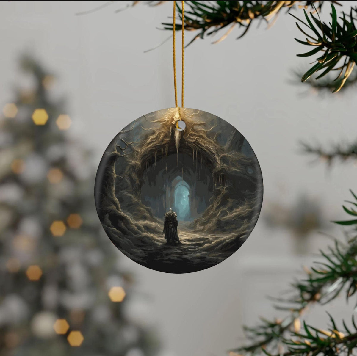 Dark Souls Video Gamer Merch Gift Idea Elden Ring Christmas Ornament Age of Sigmar Fantasy Gamer Decor nerdy gift Gothic Home Accessory