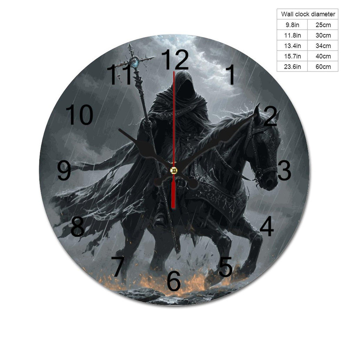 Elden Ring Inspired Wooden Wall Clock Dragonborn Gamer Decor Elden Ring Gifts Dark Souls Warrior King Age of Sigmar Gothic Decor Mordheim