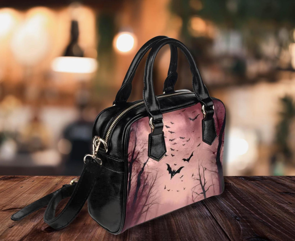 Dracula Bat Purse: Dark Academia Barrel Bag