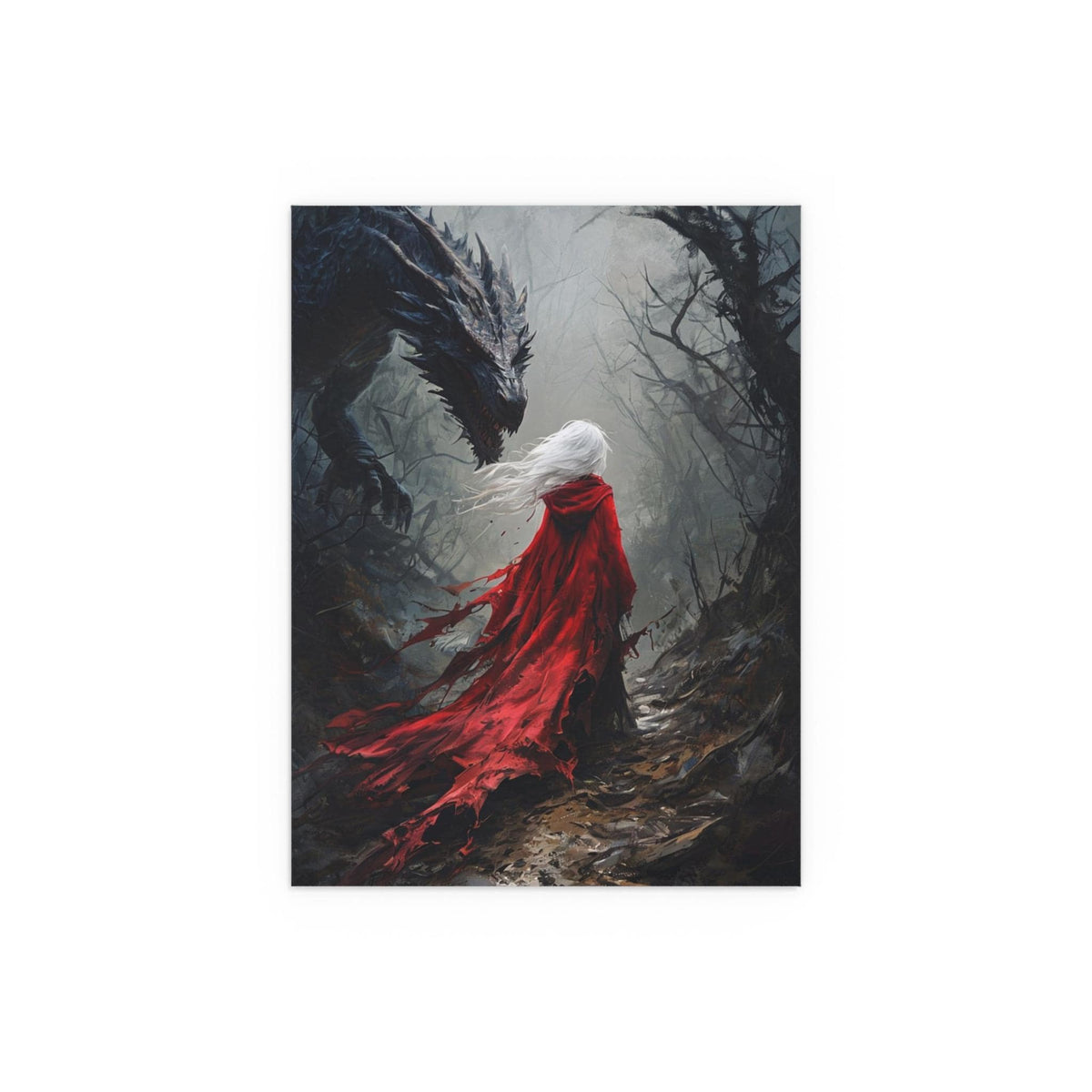 Manon and Dragon Silk Poster: Throne of Glass Inspired Fantasy Art Fierce Artwork Sarah J. Maas Acotar Merch Book Nook Booktok Literary Gift
