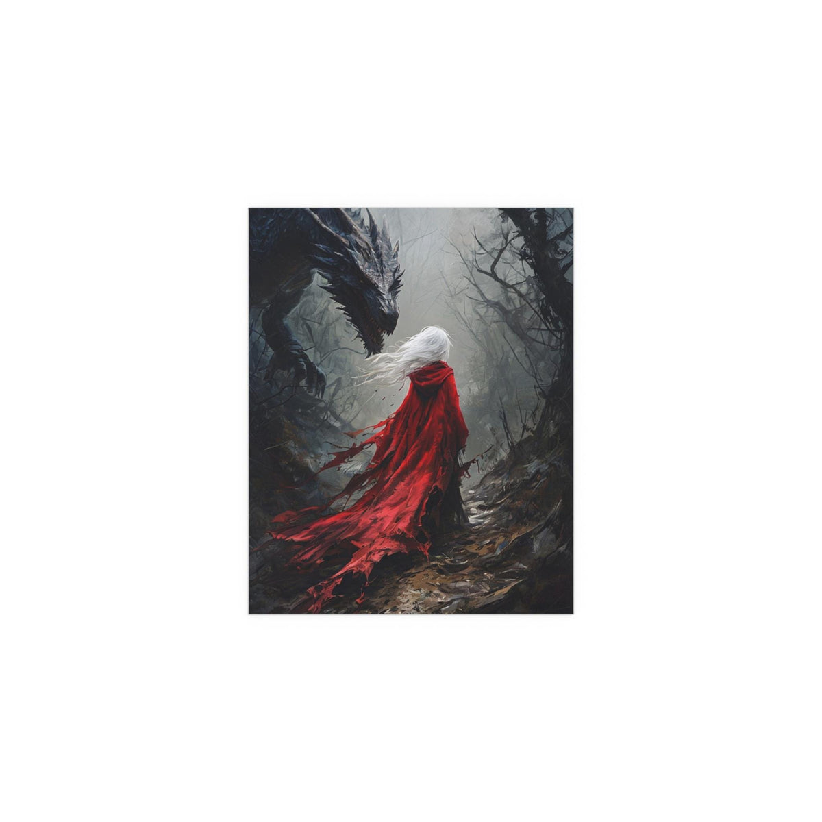 Manon and Dragon Silk Poster: Throne of Glass Inspired Fantasy Art Fierce Artwork Sarah J. Maas Acotar Merch Book Nook Booktok Literary Gift