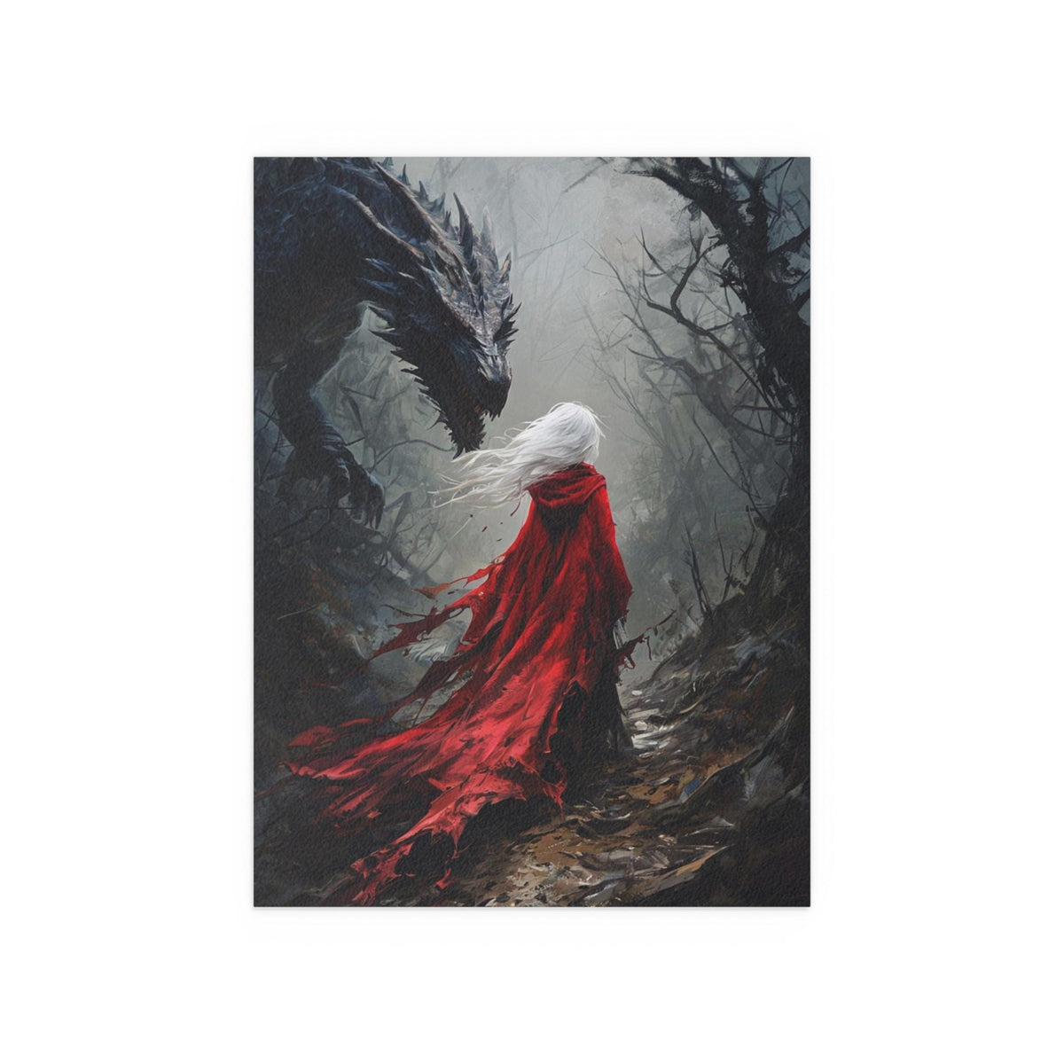 Manon and Dragon Silk Poster: Throne of Glass Inspired Fantasy Art Fierce Artwork Sarah J. Maas Acotar Merch Book Nook Booktok Literary Gift
