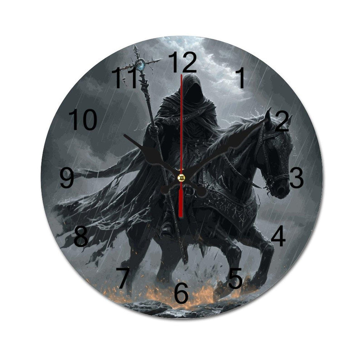 Elden Ring Inspired Wooden Wall Clock Dragonborn Gamer Decor Elden Ring Gifts Dark Souls Warrior King Age of Sigmar Gothic Decor Mordheim